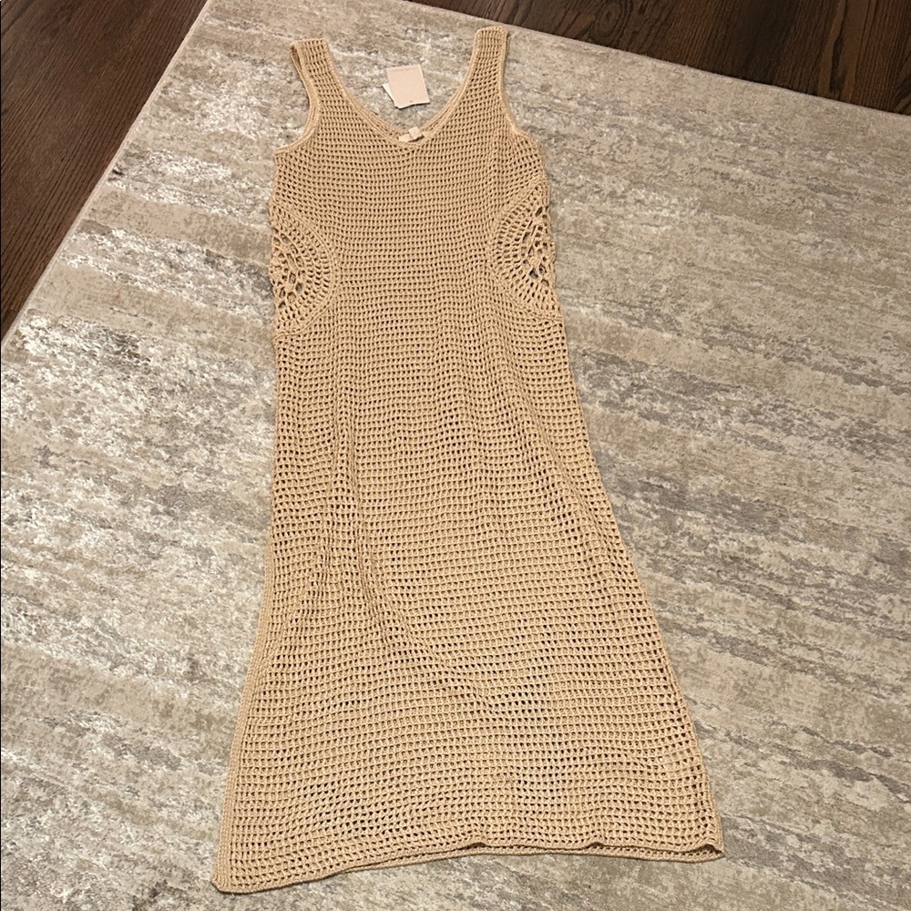 elan maxi crochet swim cover up dress
